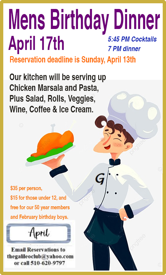 APRIL MEN'S Dinner 2025
